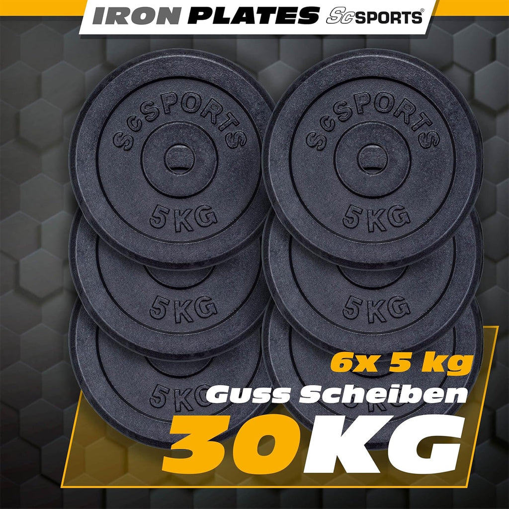 Hantelscheiben Set Gusseisen 10 - 40 kg