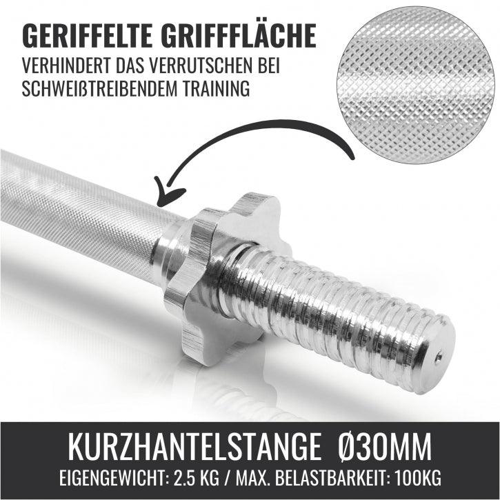 Kurzhantelset 30 kg - Chrom