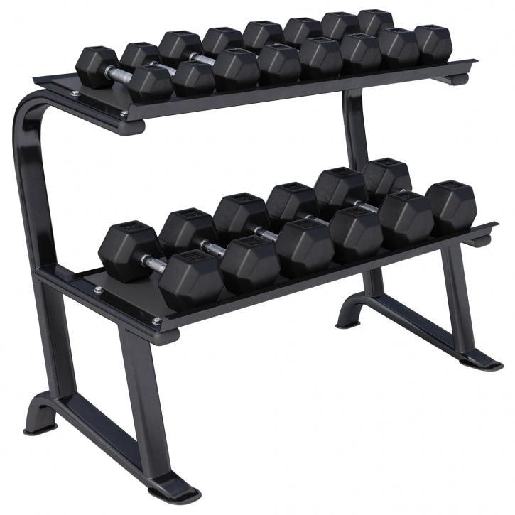 Hexagon Kurzhantelset 237 kg inkl. Kurzhantelablage