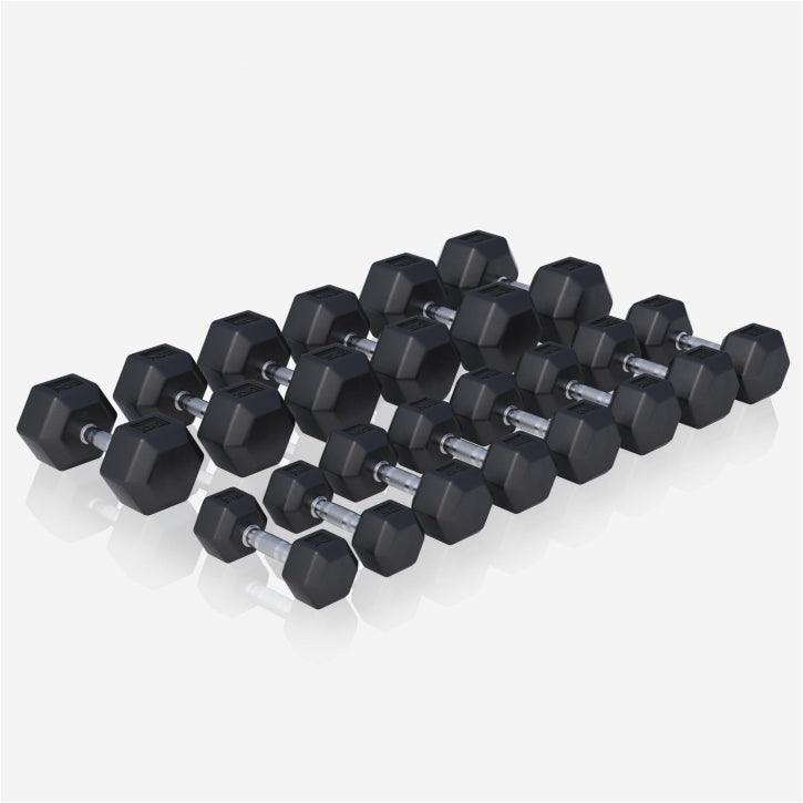 Hexagon Kurzhantelset 237 kg inkl. Kurzhantelablage
